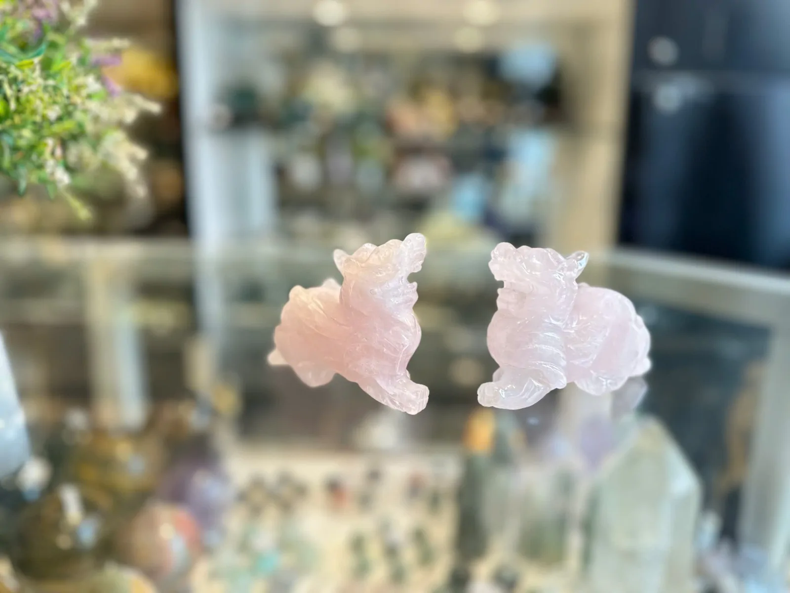Tỳ hưu đá thạch anh hồng GM117